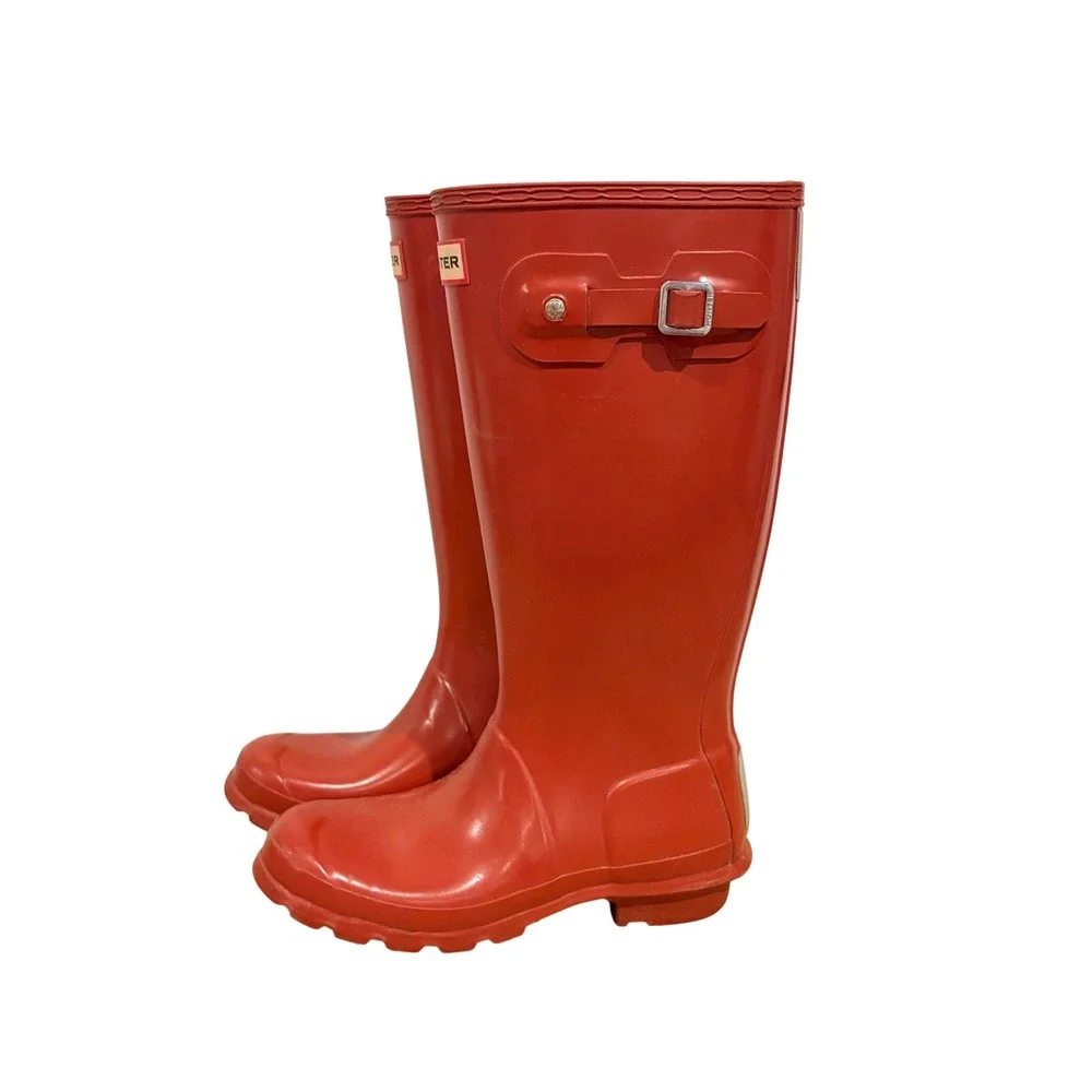 Hunter Original First Classic Red Rain Boots Waterproof Rubber Wellies 5G